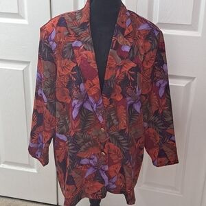 Vintage Maggie Sweet Floral Blazer   Size 1X